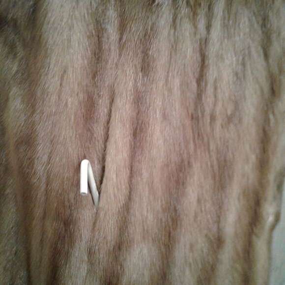 WOMEN REAL NATURAL MINK FUR VEST COAT JACKET WOMEN BROWN TAN M MEDIUM L LARGE 10 - Picture 11 of 13